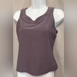 Nike Women's Sleeveless  Dri Fit Tank Top Athletic Purple Logo‎ Size L